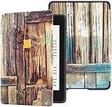 YMXCNM Hülle Für Kindle - Für Amazon Neue Kindle 2019 Fall Etui Magnetic Smart Soft Cover Für 2018 Kindle Paperwhite 4 10Th Generation E-Book Shell, Holztür, Stil E, Für Dp75S