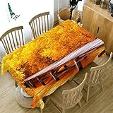 CCBAO 3D Weihnachtstischdecke Walddruck Wohnzimmerdekoration Rechteckige Antifouling Tischdecke Küche Esstisch Outdoor Party Garten Couchtisch Tisch Quadratischer Tisch 140x180
