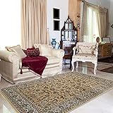 mynes Home Moderner Orient Teppich Klassisch Gemustert Vintage Orientalischer Design Kurzflor dicht gewebt qualitativ in Beige (200 x 290 cm)