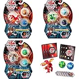 Bakugan Starter Pack mit 3 Bakugan (1 Ultra & 2 Basic Balls), unterschiedliche V