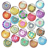 Herbst Kühlschrankmagnete 24 Stück, Mandala Magnete Für Magnettafel, Stark Magnete Kühlschrank für Magnettafel, Whiteboard, Kühlschrank, Pinnwand, Geschenk für Familie und Freunde (Hartmagnetisch)