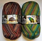 Opal/Sockenwolle / 4 ply/fädig / 2 x 100g. / Regenwald 17/2021 / Opalwolle/Rofu/Regia/Action/Kik