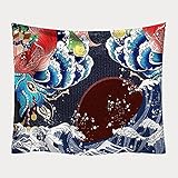 YDyun Tapisserie Wandbehang Home Decor Wandteppiche Wandkunst für Zimmer Strandtuch Gobelin bemalte Decke mit Blumendruck