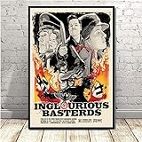 shuimanjinshan Inglourious Basterds von Quentin Tarantino Klassischer Film Poster Drucken Gemälde Wandkunst Leinwand Bild Home Wohnzimmer Dekoration 50x70CM No Frame H-10350