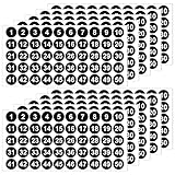 500 Stück 1 bis 50 Nummernaufkleber, 10 Blatt Vinyl-Nummernaufkleber, wasserdichte Etiketten, selbstklebende nummerierte Aufkleber zum Sortieren des Inventars,Organisieren, Aufbewahrungsboxen (1 Zoll)