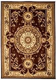 Carpeto Teppich Klassisch Orientalisch Muster 3D-Effekt Konturenschnitt Meliert in Braun Dunkelbraun, Sehr Dicht Gewebt, ÖKO TEX (200 x 300 cm)