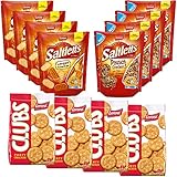 Knabberbox Lorenz Snack World Saltletts Cracker Clubs Partycracker Laugencracker Pausencracker 12er Pack Kräck