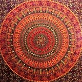 Tapisserie Geschenk Hippie Wandteppiche Elefant Mandala Bohemian Psychedelic komplizierte indische Wandbehang Bettwäsche Tagesdeck