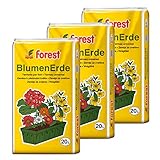Universal-Blumenerde 3 Sack á 20 Liter = 60 Liter Qualitätsp