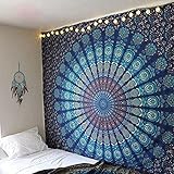 Tapisserie Geschenk Hippie Wandteppiche Mandala Bohemian Psychedelic komplizierte indische Wandbehang Bettwäsche Tagesdeck