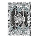 XIAOLIN Rechteckig Bereich Teppiche, Weiches Geometrisches Muster Niedriges Profil Dick Traditionell Orientalisch rutschfeste Bodenmatte, Mehrfarben (Color : 05, Size : 60x90CM)