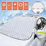 FINEVERNEK Frontscheibenabdeckung, Auto Scheibenabdeckung ,Windschutzscheibenabdeckung Meterware Auto Winter,Auto Frontscheibenabdeckung Magnetisch für Windschutzscheibe gegen Schnee, Frost, Staub