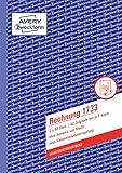 Avery Zweckform 1733 Rechnung Kleinunternehmer (A5, selbstdurchschreibend, 2x40 Blatt) weiß/gelb (A5 | 5 Stück)