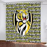 DRFQSK 2Er Set Verdunkelungsvorhang 3D Alphabet Tier Tiger Muster Vorhänge Blickdicht 160 X 100 cm（H X B） Gardinen Wohnzimmer Schlafzimmer ​Kinderzimmer Ösenvorhang Fensterdekoration Blick