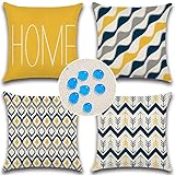 Moderne Geometrische Kissenbezug, 4er Set Dekokissen Kissenhülle Kissen Fall für Sofa Auto Schlafzimmer 45x45cm B