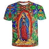 T-Shirts Junge Männer Und Frauen Rundhals Kurzarm T-Shirt Madonna 3D-Druck Kreative Kurzarm-XXXL_B