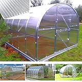 gazebiprofessionali.com Gewächshaus Tunnel 3 x 6 m Polycarbonat 6 mm Prime Plus von Serrashop, modulares Gewächshaus, für Garten,