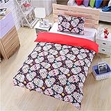 CCBAO 3D Tierdruck Apartment Hotel Haushalt Heimtextilien Bettwäsche Maschine Waschbar Bettbezug Und Kissenbezug 3-Teiliges Set 135x200cm(WxH) B