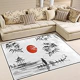 Use7 Traditioneller japanischer Bambus-Teppich für Wohnzimmer, Schlafzimmer, 160 cm x 122