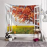 Öffnen Sie das Fenster Home Decor Wall Tapestry Haus Hängen Fairyland Tapisserie Strandteppich Picknickdecke Decke 150 x 200