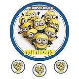 Tortenaufleger Geburtstag Tortenbild Zuckerbild Oblate Motiv: Minions 05 (Zuckerpapier)