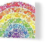 Regenbogen-Geburtstagskarte – aus recycelten Materialien – Grußkarten für Freunde, Familie, geliebte Menschen – hergestellt von unabhängigen Künstlern in Großbritannien – kompostierbare Verpackung