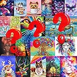 Blind Box & Random Diamond Paintings 10 Pack, 5D DIY Diamond Painting Kits für Erwachsene, Kristall Strass Diamant Stickerei Gemälde Kreuzstich für Home Wall D