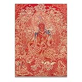 HKRSTSXJ. Buddhistische Buddha Thangka Leinwand Druck Malerei Poster Kunst Indien Chinese Zen Dekoration Wandbilder Wohnkultur Obrazy Plakat (Color : 2, Size (Inch) : 15x20cm)