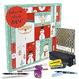 ONLINE 'Girls for School' Adventskalender für Mädchen I Geschenkidee für Kinder I 24 kreative Schreibüberraschungen mit Tipps und Anleitung I 39 hochwertige Schreibwaren für S