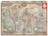 Educa 16005, Antike Karte, 1500 Teile Puzzle für Erwachsene und Kinder ab 12 Jahren, Landkarte, Weltk