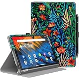 MoKo Hülle für Lenovo Yoga Smart Tab 10.1 (YT-X705F), PU Leder Tasche Schutzhülle Smart Case mit Standfunktion für Lenovo Yoga Smart Tab 10.1 (YT-X705F) Tablet - Dschungel N