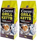 Holzkohlewerk Lüneburg 6kg Kokos Grillketts Premium Grillbriketts aus Kok