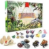 Lingge Weihnachts-Countdown-Adventskalender, 2021 Dinosaurier-Adventskalender für Kinder, 24 Tage Countdown bis Weihnachten Dinosaurier-Spielzeug-Set für Kinder Jungen Mädchen Jugendliche Erw