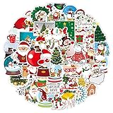 Rnitle Aufkleber Weihnachten (50 Sticker),Verpackung Weihnachtsgeschenke Sticker Etiketten,Weihnachtssticker,Kofferaufkleber, Weihnachtsdekoration für Weihnachten zum Basteln und V