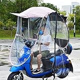 Barm Universal-Motorrad-Regenschirm-Sonnenschutz-Regenschutz, vollständig geschlossenes Elektroauto-Regenschirm-Verdeck wasserdicht,Motorfahrrad-Sonnenblende Windschutzscheibe,B