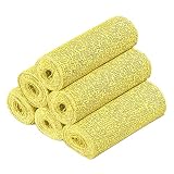Navaris 6x Babybauch Gipsbinden - Gipsabdruck Binden Set 15 x 300cm - Gips Abdruck Bandagen zum Basteln - Gipsbänder für Baby Bauch - Gelb