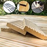 Home Deluxe - Holz Terrassendiele Sibirische Lärche - Inkl. Unterkonstruktion und Montagematerial | Terrassenboden Poolumrandung Balkonbelag (4 m²)