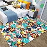 Cartoon Abstrakte Pixel-Teppich-Bodenmatte Rutschfeste, Dicke Und Nicht Haarende Haustiere Können Bodenmatten Und Teppiche Verwenden Hotel Schlafzimmer Zuhause Wohnzimmer S