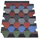 FGFDS Filzschindeln 7 Tab, Bitumen Dachschindeln, Schuppen Dachziegel Schindeln Geeignet Für Häuser Dachdekoration (Color : Red)