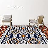 Teppich rutschfest braun Wohnzimmerteppich braun geometrische Streifen moderner strapazierfähiger Teppich Anti-schmutzig Teppich Outdoor 120X180CM teppiche für Schlafzimmer 3ft 11.2''X5ft 10.9''