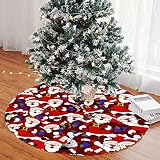 Meiju Weihnachtsbaum Rock Weihnachtsbaumdecke Rund Decke Groß Christbaumdecke Christbaumständer Teppich Baumdecke Weihnachtsbaum Deko für Weihnachten Neujahr Party (Rote Geschenktüte,36inch)