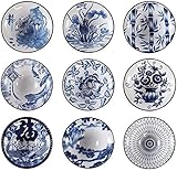 NA Sake-Set Japanisches Sake-Set Keramik 9-teiliges Sake-Set Keramik Trinkgefäße Keramik Teetassen Mischfarbe Traditionelles Handgefertigtes Geschenk