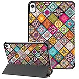 Delidigi iPad Mini 6 Hülle 2021, Slim Hard PC iPad 8,3 Zoll Case Cover mit Trifold Stand, Auto Sleep/Wake, Unterstützt Apple Pencil 2nd Charging, Hard PC Smart Cover für iPad Mini 6. Generation(Boho)