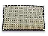 Premium Lochrasterplatine | Lochrasterplatte | Leiterplatte | Euro-Platine | PCB | Doppelseitig mit runden Pads | 160 x 100 mm | Matt-Schwarz | 2,54 mm Rastermaß