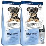 2 x 4 kg Happy Dog Surpreme Mini Baby + Junior Welpenfutter Welpen Sp