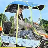 GPWDSN Vollständig geschlossene elektrische Motorroller-Regenschirm-Markise, wasserdichte Universal-Mobilitäts-Sonnenschutz-Regenhü