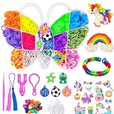 Imnbest loom Bänder set,Loom Gummibänder Armband Machen Kit ,DIY Gummibänder ​Kinder Basteln,Kinderspielzeug ​für Geburtstagsgeschenk Weihnachteni (loom Bänder set(1))