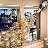 Ballonbogen, Geburtstagsfeier Dekoration Grün Champagner Flasche Folie Ballons, Latex Konfetti Party Ballongirlande für Bachelorette Party Hochzeit F