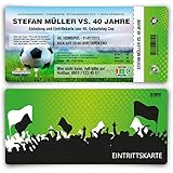Einladungskarten zum Geburtstag (30 Stück) als Fussballticket Karte Ticket Fussball Einladung
