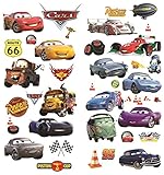 Cars 3D Cartoon Wandaufkleber für Schlafzimmer Jungen und Mädchen Wandbild Aufkleber Größe: Groß 76 cm X 72